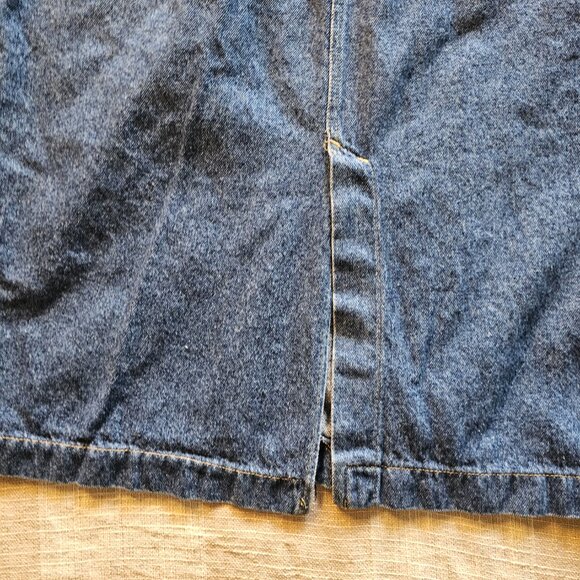 Vintage Casual Coastal Western Cottagecore Preppy Mid Rise Denim Midi Skirt - Picture 10 of 12